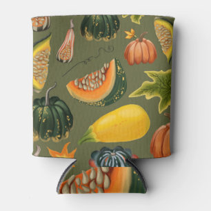Enfriador De Latas Calabazas y hojas: vegetación otoñal