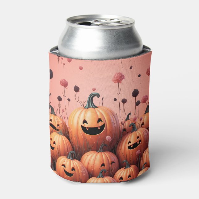 Enfriador De Latas Calabazas y Rosas (Lata Anverso)