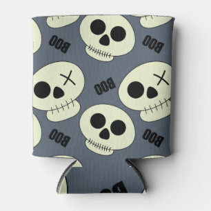 Enfriador De Latas Calavera de Halloween, Diseño Infantil Boo.