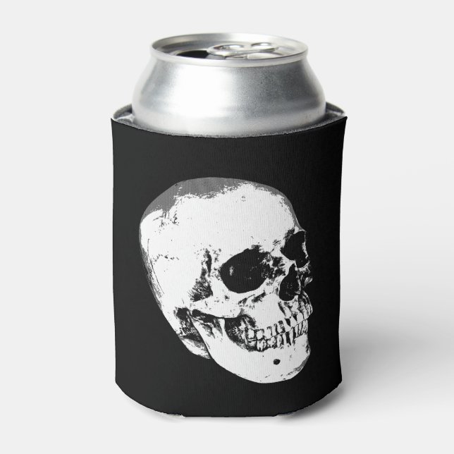 Enfriador De Latas Calavera gótica vintage (Lata Anverso)