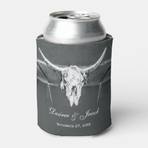 Enfriador De Latas Calavera ruidosa de carbón vegetal gris de textura