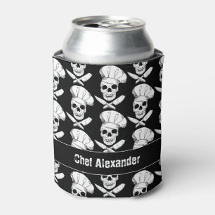 Enfriador De Latas Calaveras de chef con cocineros cruzados