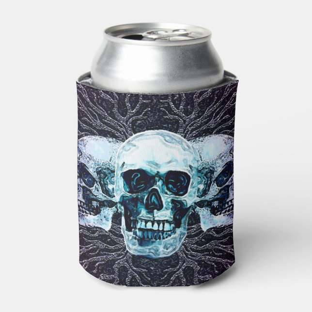 Enfriador De Latas Calaveras de la noche (Lata Anverso)