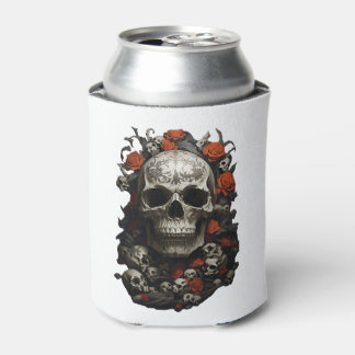 Enfriador De Latas Calaveras de romance oscuro y Rosas