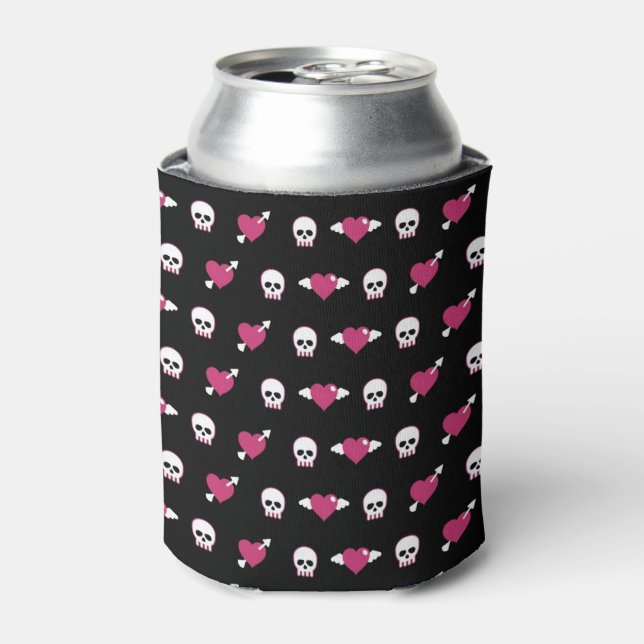 Enfriador De Latas Calaveras y corazones (Lata Anverso)
