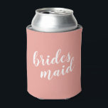 Enfriador De Latas Caligrafía de la dama de honor<br><div class="desc">Regalo divertido para tu fiesta de soltera</div>