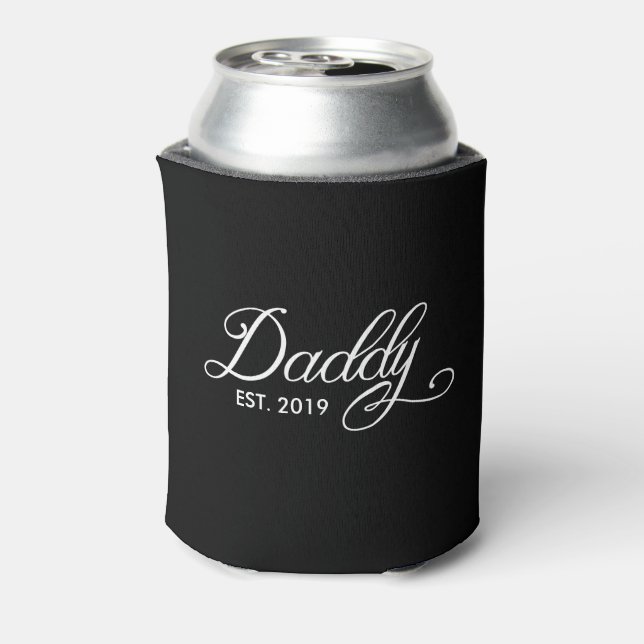 Enfriador De Latas Calligraphy Daddy Year establecido (Reverso de la lata)