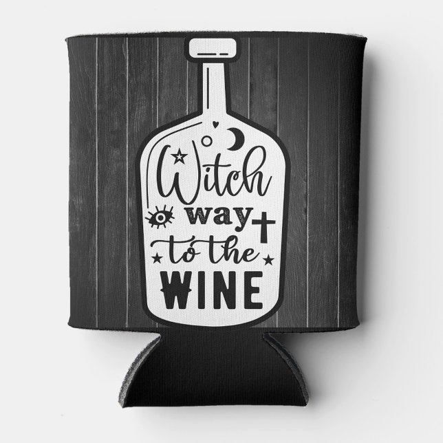Enfriador De Latas Camino Bruto Al Refrigerador de bebidas Del Vino (A decorative wine can cooler with whimsical text!)