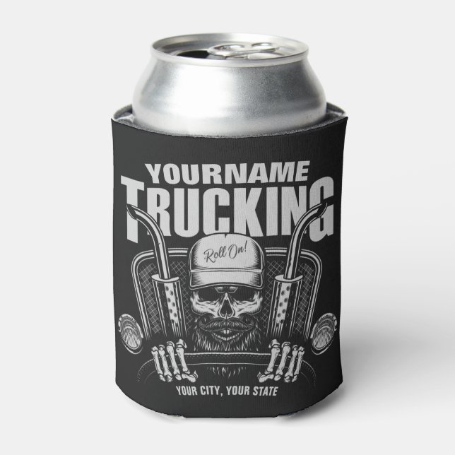 Enfriador De Latas Camión de camionetas de cráneo personalizado camio (Lata Anverso)