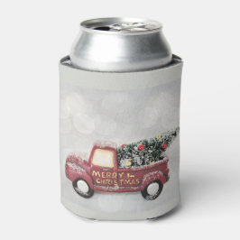 Enfriador De Latas camión de cosecha roja sobre fondo de bokek gris