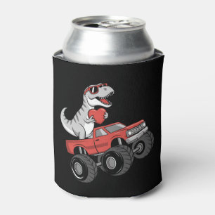 Enfriador De Latas Camión Monstruo Montando Dinosaurio T Rex Día de S