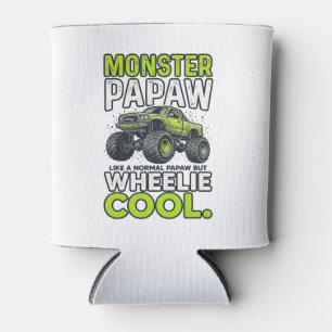 Enfriador De Latas Camión Monstruo Papá Wheelie Cool Divertido Diseño