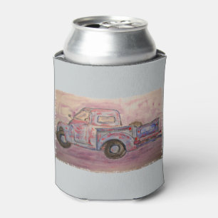 Enfriador De Latas camioneta anticuada azul patina