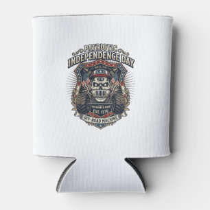 Enfriador De Latas Camioneta Monstruo Patriótica 1776 Fuera de Carret