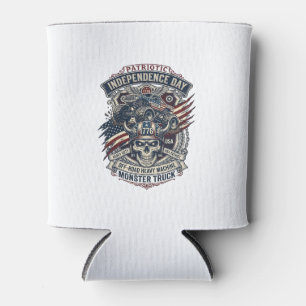 Enfriador De Latas Camioneta Monstruo Patriótica 1776 Fuera de Carret