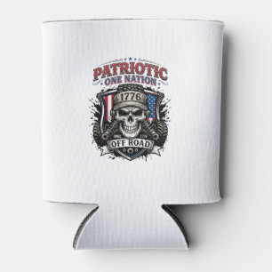Enfriador De Latas Camioneta Monstruo Patriótica 1776 Fuera de Carret