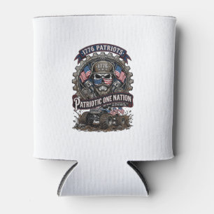 Enfriador De Latas Camioneta Monstruo Patriótica 1776 Fuera de Carret