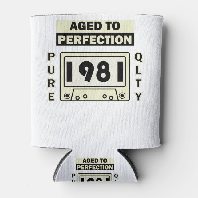 Enfriador De Latas Camisa de cumpleaños 40 - Cassette 1981 (Anverso)