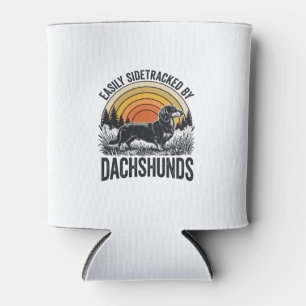 Enfriador De Latas Camiseta Amante de Dachshund Fácilmente Desviado A