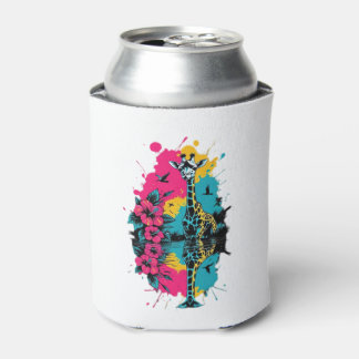 Enfriador De Latas Camiseta clásica de color manchado de jirafa de ti