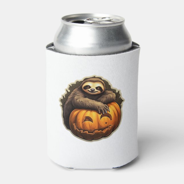 Enfriador De Latas Camiseta clásica de Halloween con temática eslovac (Lata Anverso)