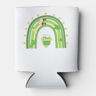 Enfriador De Latas Camiseta de arcoiris vegana