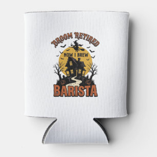 Enfriador De Latas Camiseta de Barista de Halloween Bruja Divertida C