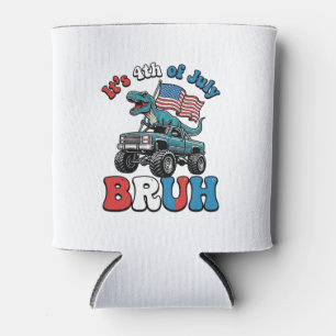 Enfriador De Latas Camiseta de camión monstruo de dinosaurio divertid