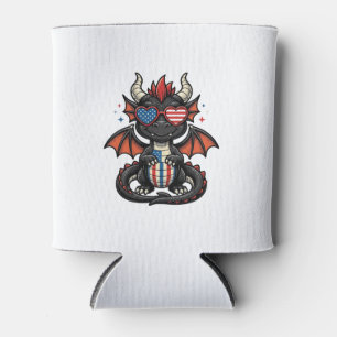 Enfriador De Latas Camiseta de diseño vectorial vintage de dragón beb