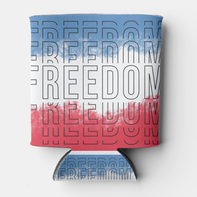 Enfriador De Latas Camiseta de la libertad (Anverso)