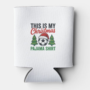 Enfriador De Latas Camiseta de pijama de Navidad de fútbol