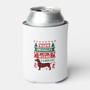 Enfriador De Latas Camiseta de pijama de Navidad para perro salchicha