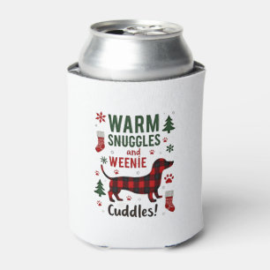 Enfriador De Latas Camiseta de pijama de Navidad para perro salchicha