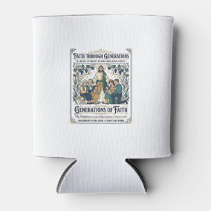 Enfriador De Latas Camiseta del Árbol Genealógico de Jesús Diseño Bas
