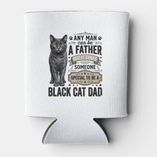 Enfriador De Latas Camiseta Diseño Grabado Vintage Papá Gato Negro_1