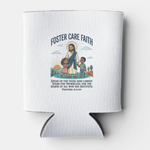 Enfriador De Latas Camiseta gráfica de adopción y cuidado de Jesús Cr