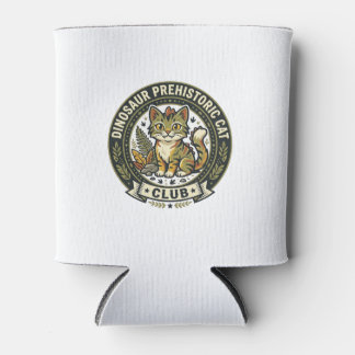 Enfriador De Latas Camiseta Gráfica de Gato Prehistórico Dinosaurio -