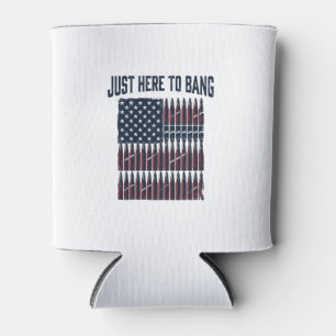 Enfriador De Latas Camiseta gráfica vintage divertida bandera de bala