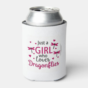Enfriador De Latas Camiseta Libélula Solo Una Chica Que Ama Las Libél