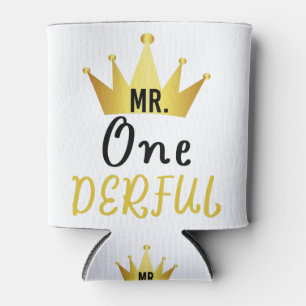 Enfriador De Latas Camiseta Mr Onederful T-Shirt Boys First Birthday