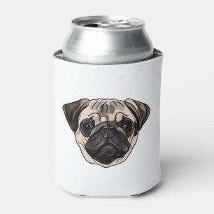 Enfriador De Latas Camiseta Típica Pug