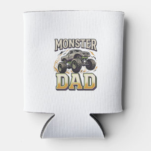 Enfriador De Latas Camiseta vectorial vintage de camión monstruo papá