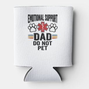 Enfriador De Latas Camiseta Vintage de Papá de Apoyo Emocional No Aci