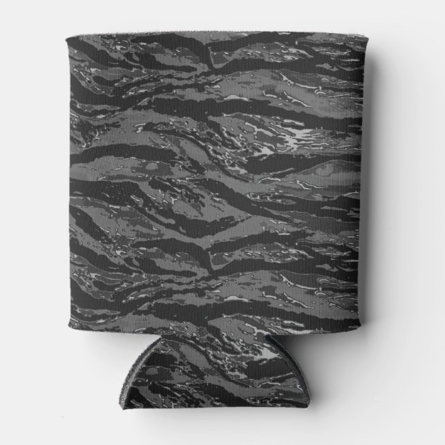 Enfriador De Latas Camo rayado gris (Anverso)