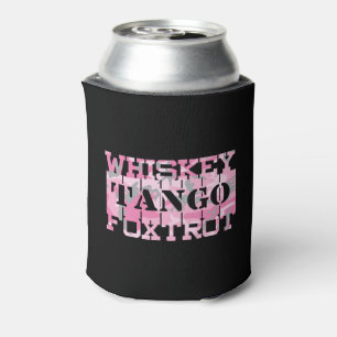 Enfriador De Latas Camo rosa del tango Foxtrot del Whiskey del ejérci