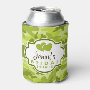 Enfriador De Latas Camo verde, ducha de novias de camuflaje