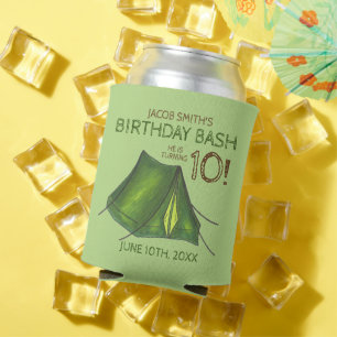 Enfriador De Latas Campamento de Bash del Partido del Cumpleaños Camp