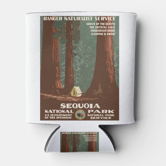 Enfriador De Latas Campamento del Parque Nacional Sequoia, Poster de  (Anverso)