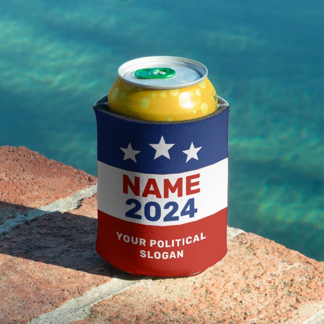 Enfriador De Latas Campaña política 2024 Elecciones de EE. UU. en roj (Piscina in situ)