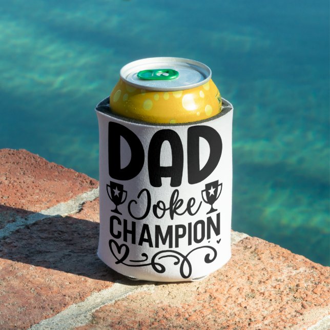 Enfriador De Latas Campeón de Chiste de papá | Gracioso regalo del Dí (Piscina in situ)